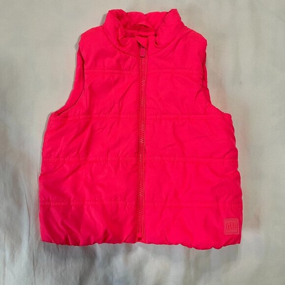 Baby GAP Hot Pink Puffer Vest | Size 3T - Picture 1 of 5